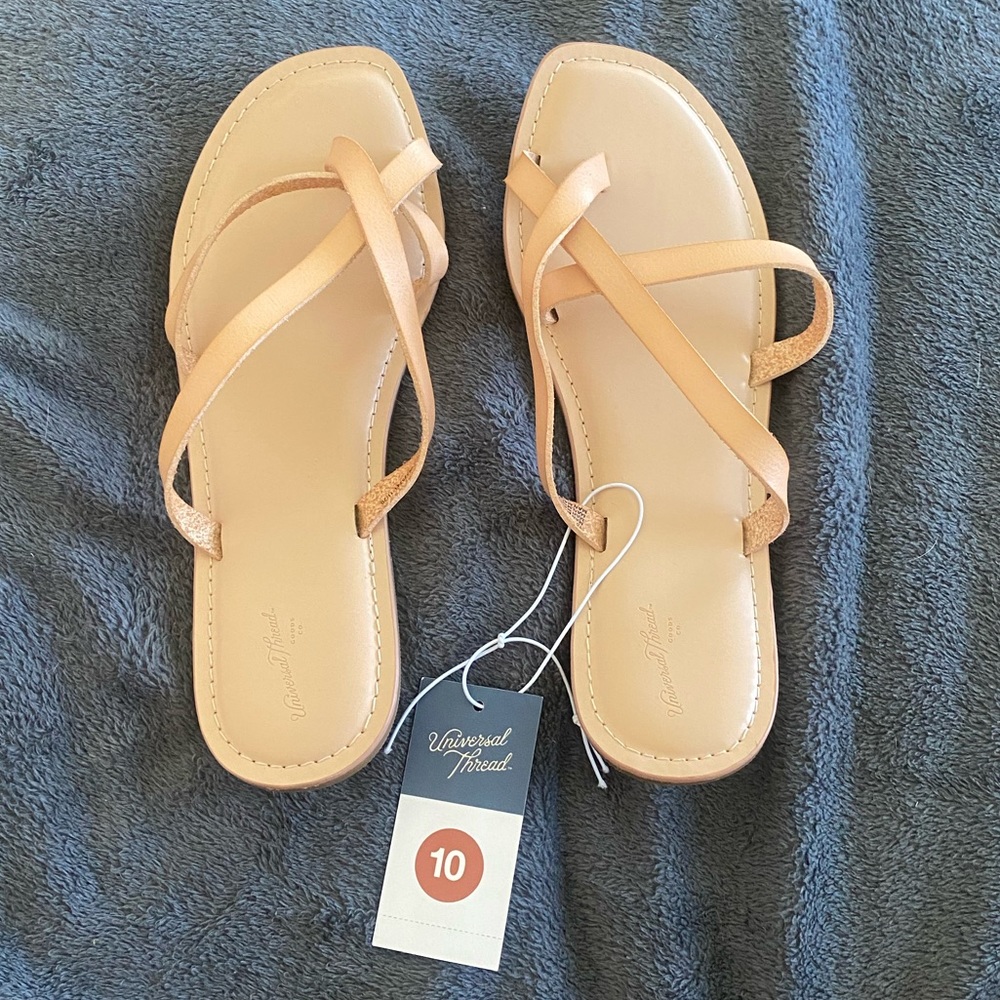 Target Universal Thread tan/cream sandals